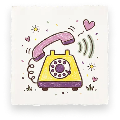 ` -> 92 characters. * Perfect. It describes the image (rotary phone ringing, colorful/illustrated style) and naturally integrates the brand name ("Abuse Counseling &