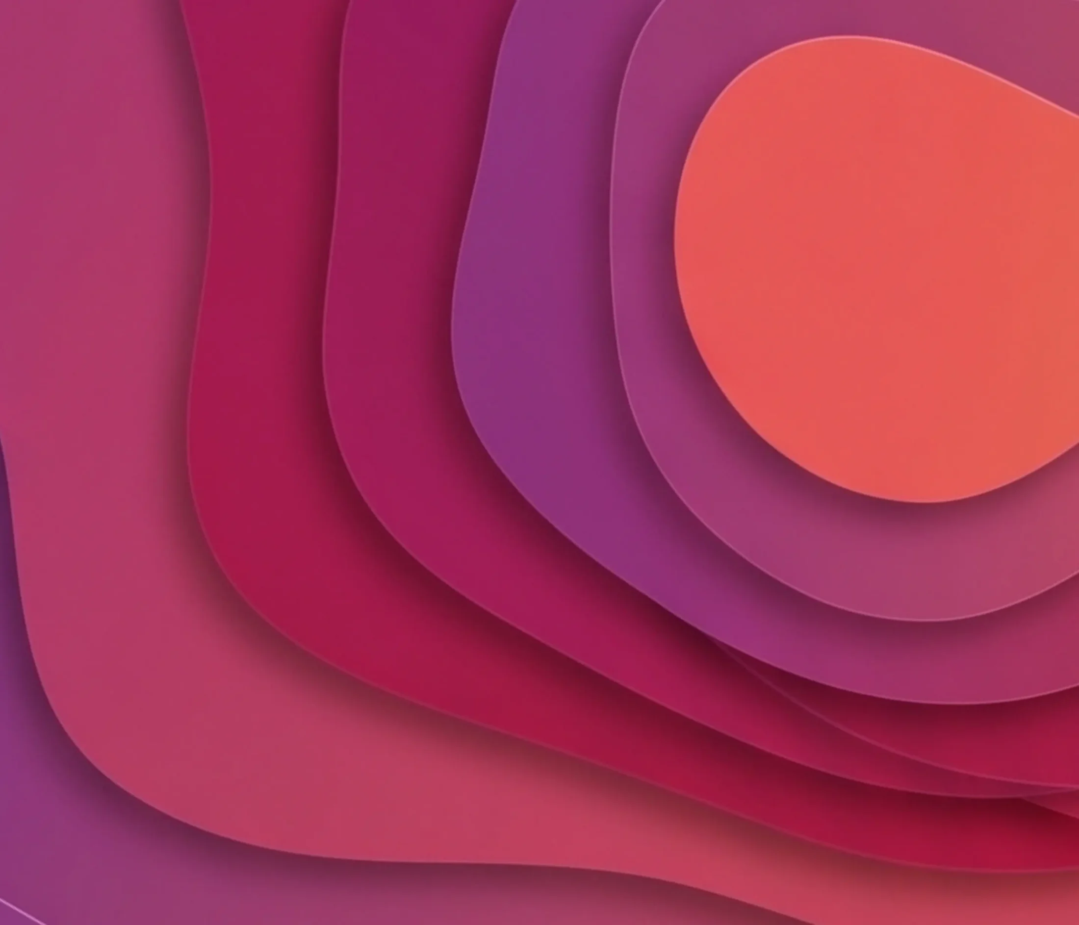 An abstract background of layered pink, purple, and orange papercut shapes for Abuse Counseling & Therapy.