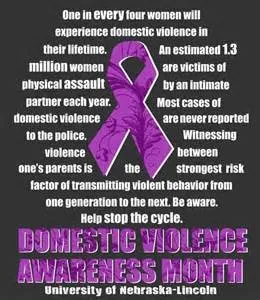 Domestic violence awareness graphic with statistics about intimate partner violence