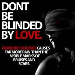 Domestic violence awareness graphic about emotional pain and hidden scars